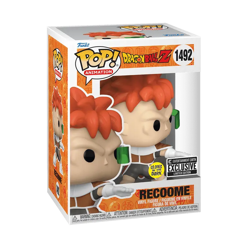 Funko Pop! Dragon Ball Z - Recoome (Glow) #1492 Exclusive (Sticker may vary) Collectible Pop Vinyl Figure