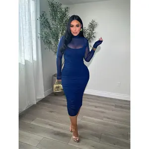 Dashing Navy Blue Dress