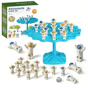 The Astronaut Balancing Game, Creature Crash, Easter Family Game Night Essentials, Great Kids Games, Includes 48 Astronaut, 1 Balancing Board, 1 Pillar Base and Die,1 storage bag，Easter Basket Gift