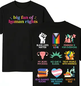 Big Fan Of Human Rights Activist Tee Casual Breathable