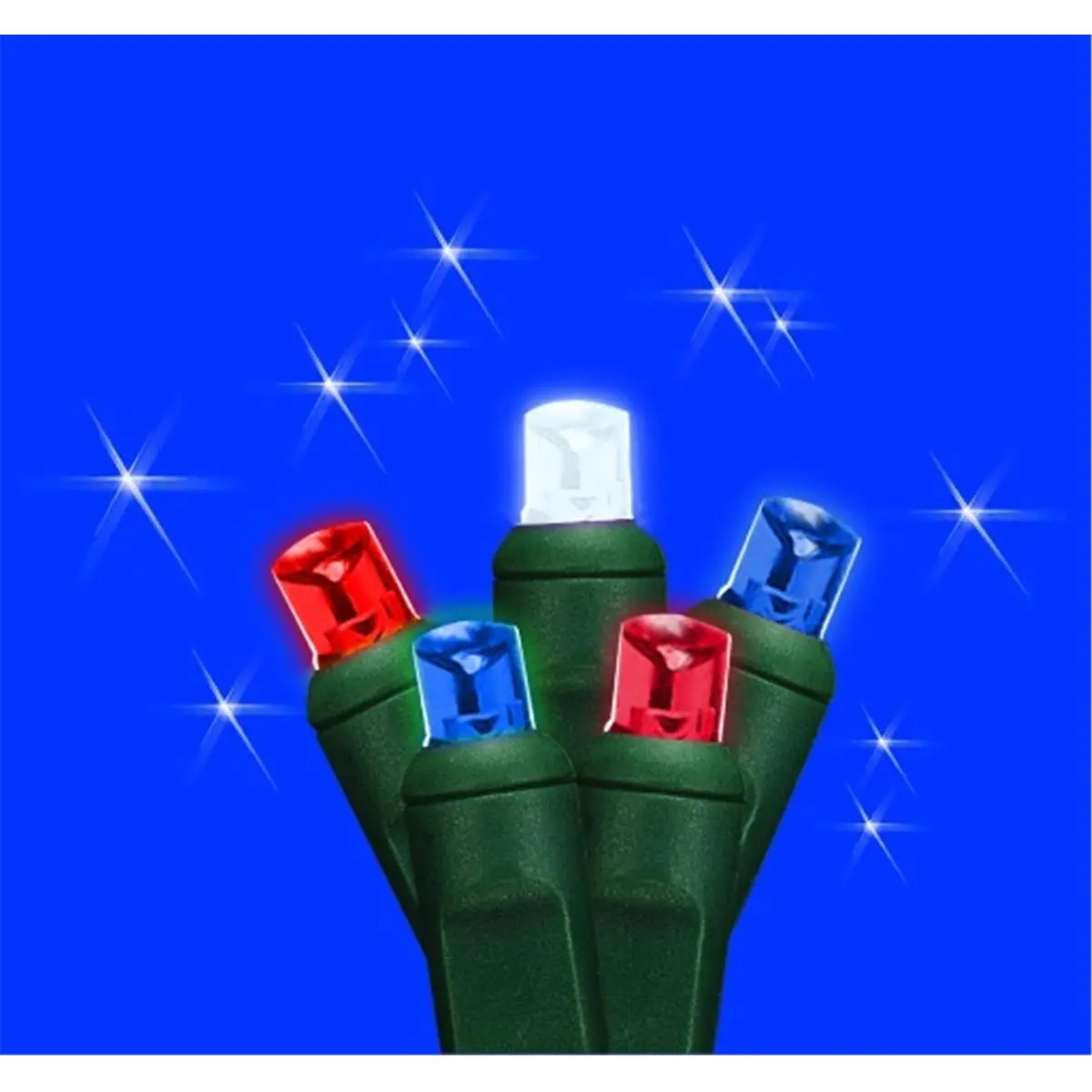Kellogg Plastics 45622 Eco-Friendly Energy-Efficient LED Light Kit - 0.25 in. Green Wire, M5 Base, 24' Long String Set, 1/4" Long Bulbs, 1/4" Diameter Bulbs, Colorful Mix for Holiday & Christmas Indoor-Outdoor Use