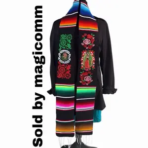 Graduation Stole Class of 2026 with Colorful Stripes and Embroidery for Special Occasions
