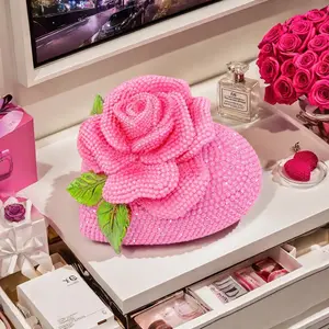 Sexy Heart and Rose Statue, Romantic Love Theme Decor, Elegant Table Decoration for Home Office Bar Hotel Wedding Gift, Home Decor Accessory, Decorative Ornaments