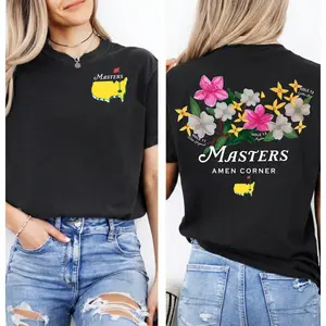 Masters Amen Corner Golf T Shirt | Iconic Amen Corner Layout With 2026 Tournament Inspired Augusta Style Course Graphic | Trendy Gift Ready Championship Weekend Golf Fan Aesthetic Style | Unisex Casual Graphic T Shirt