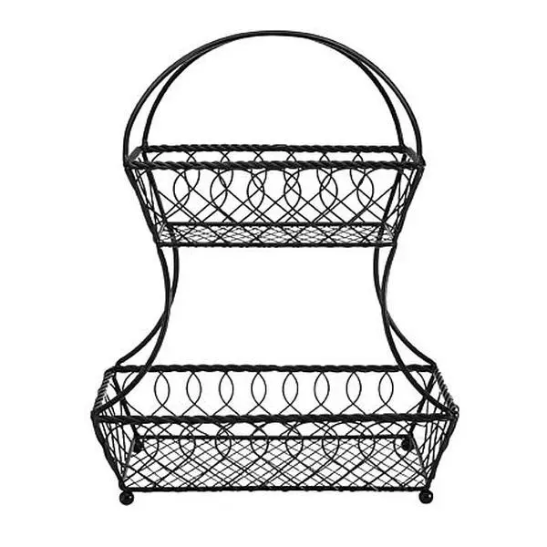 Mikasa Gourmet Basics Lattice 2 Tier Fruit Basket