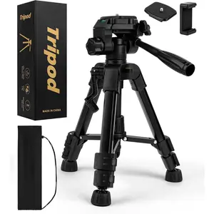 25'' Mini Tripod for Camera, Small Tabletop Travel Camera Stand, Compact Portable Desk Lightweight Tripods for DLSR Cell Phone Vlog Video Recording