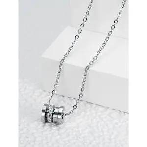 Roman Numeral Triple-ring Necklace, Luxury High-end Daily Necklace
