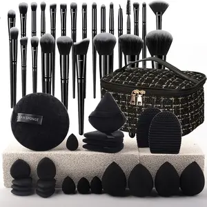 Professional Makeup Brush Set, Makeup Brushes Set with Multi-Shape Beauty Sponge, Salon-Level Tools for Flawless Makeup, Unisex, All Skill Levels, Includes Storage Bag, Brush Set Cosmetic, Makeup Brushes Kits