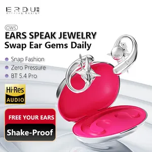 ERDU Open-ear Headphones Magnetic Attractive Bluetooth On-ear Headphones  for Girls, Stylish and High-end On-ear Design-YB