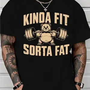Funny Weightlifting Bear Tee – Heavyweight Oversized Gym Shirt, Martin Luther King Jr. Day, wellness lifestyle, unisex fit, Memorial Day, vintage vibe, fade-resistant