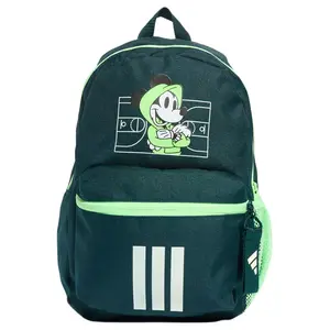 Adidas 12.4L Mickey Mouse Print Polyester Backpack for Men and Women in Ivy Green