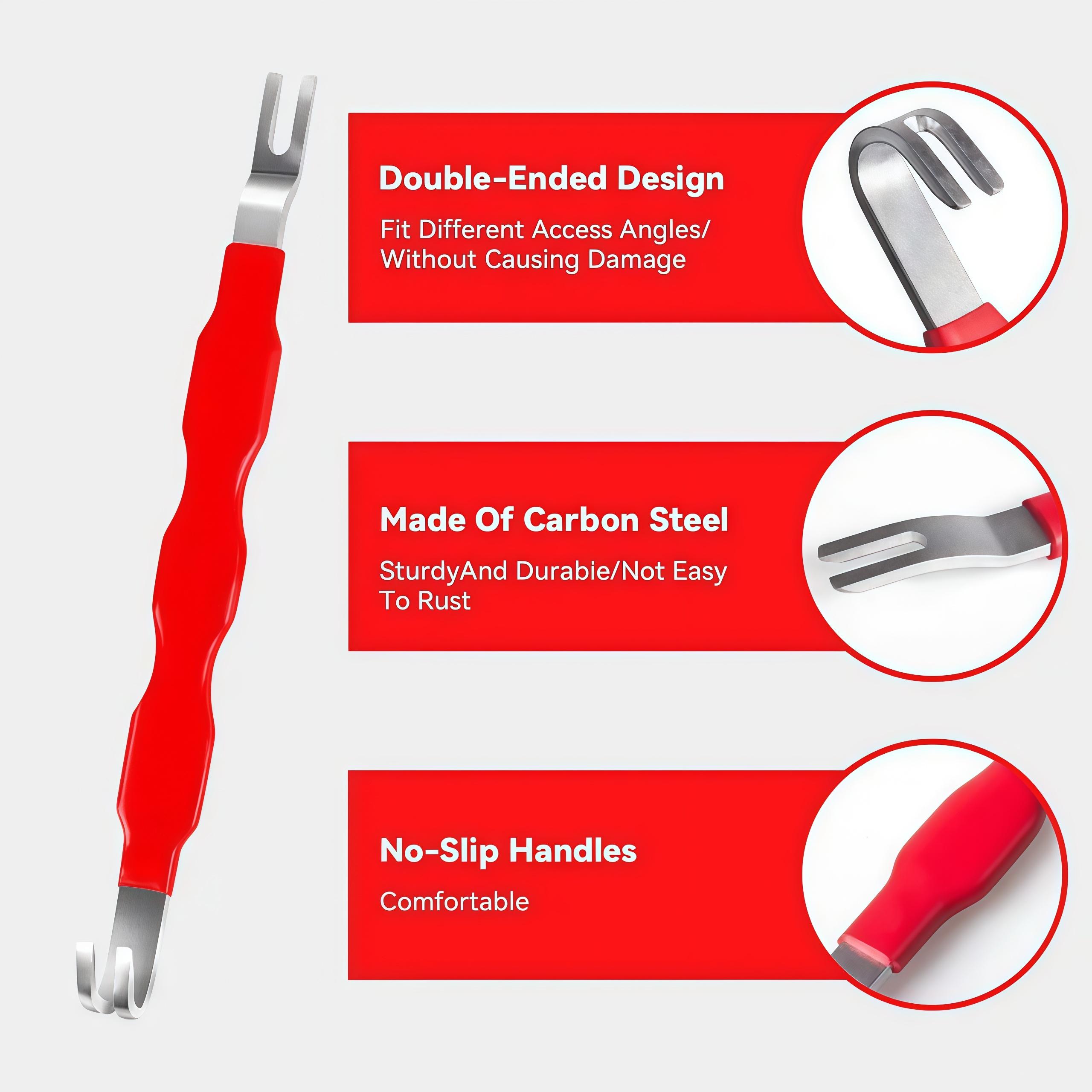 5 Pcs Automotive Electrical Disconnect Pliers Kit,Auto Repair Plier,High-Carbon Steel Connector Separator 60 ° Pliers,Hose Clamp Plier,Car Trim Clip Removal Pliers,Plug Release Tool and Wire Terminal Removal in Storage Bag