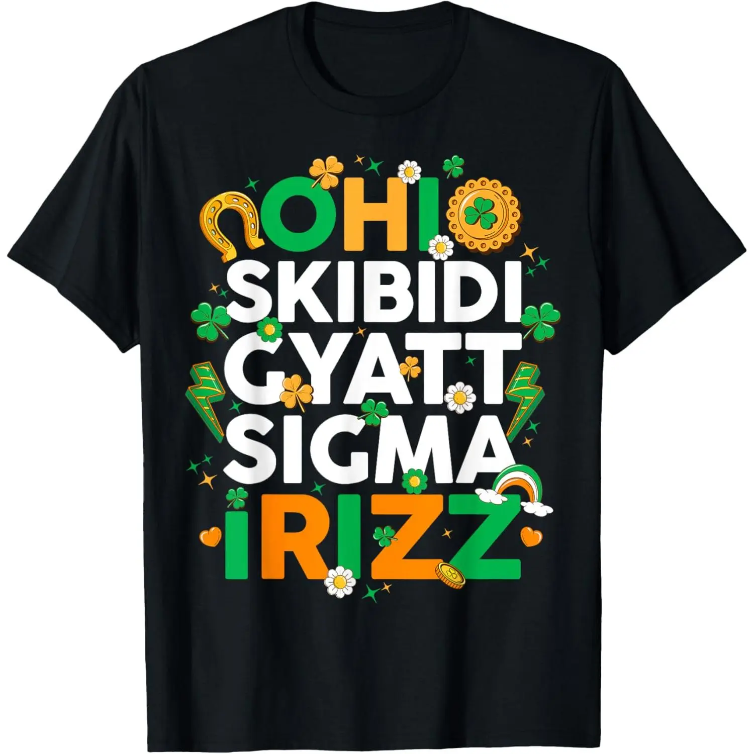 Ohio Skibidi  Sigma iRizz Irish St Patricks Day T-Shirt  Unisex