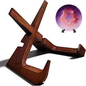 Adjustable Wooden Plate Stands Display Easels 6.8 Inch Plate Holders Displaying & Picture Frame Stand