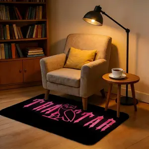 Trapstar T  Logo L-Luxury T-Trapstar Logo Floor Mat Soft Absorbent Quick-Dry Bath Kitchen Mat, Non-Slip Washable Floor Rug for Shower Toilet Doorway Entryway Balcony. Thin Low Profile, Waterproof Backing, Durable, Easy Clean, Modern Simple Home Decor