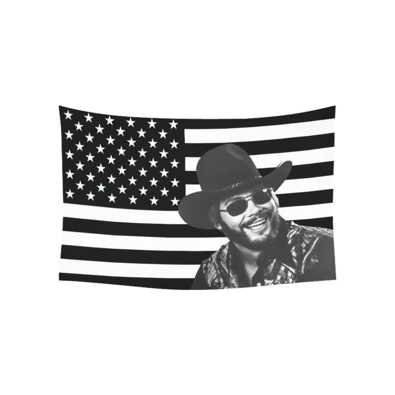 Hank William jr With His Signature Tapestry For Decorate Clubs Concerts Bars University Dormitories Living Rooms Bedrooms Tapestry, Gifts.