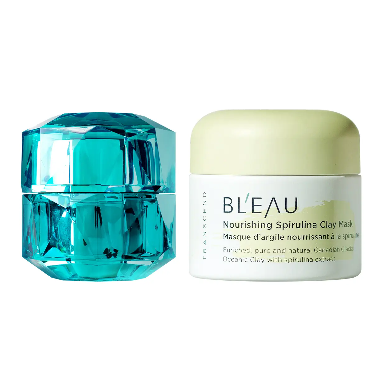 [BL'EAU Offcial] Glacial Clay Skin Rescue Duo (Organic Clay Mask + Spirulina  Clay Mask) | Deep Pore Cleansing, Sothe Acne & Redness, Oil-Water Balance, Hyrating & Barrier Repair