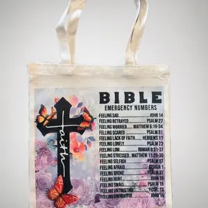 Bible Scripture Canvas Tote Bag