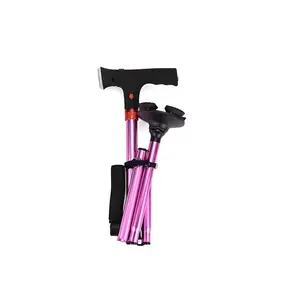 Soulsmart 2 Handles Foldable Smart Easy Up Cane with LED Light