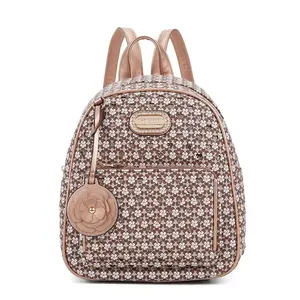 Brangio Italy Floral Rose Gold Accents Mini Backpack