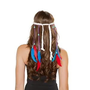 BAHH4724 - Captivating White Indian Headband