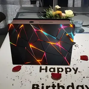 Wooden Piggy Bank, Cyberpunk Style Geometric Design, Family Savings Plan, Teenage Holiday Gift, Essential Money Storage, Birthday Party Toy, Wooden Savings Box