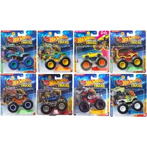 Hot Wheels Monster Trucks Die-Cast Vehicles, 1:64 Scale, Bundle of 8, FYJ44-993E