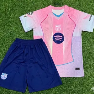 Custom Printed Barcelona FC Pink Football Jersey 25/26 – Trendy Soccer Jersey, Lightweight Quick Dry Sports Shirt for Fans and Training