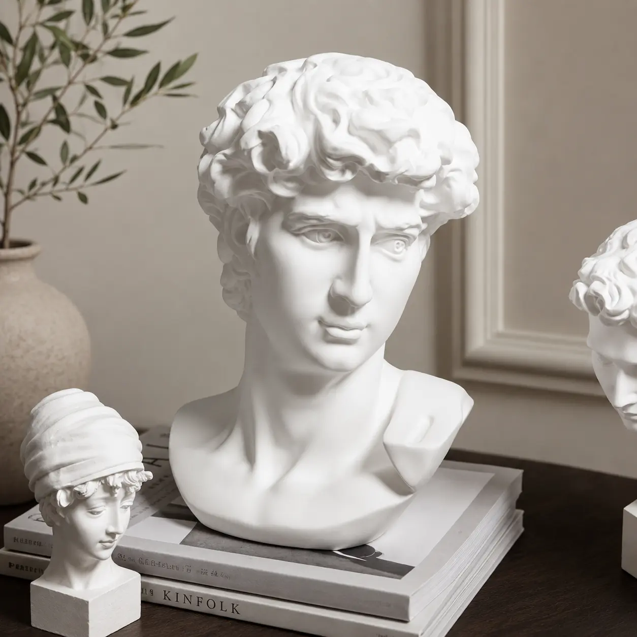 Classical Bust Statue, Greek Roman Style Decorative Sculpture for Desk, Shelf, Office and Home Decor, Gift for Art Lovers