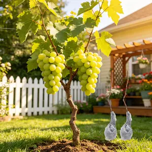 (LZ#FF) Sunshine Rose Grape Vine Sapling, Perennial Climbing Fruit Plant for Trellis, Fence and Backyard Planting, Hardy Live Vine for Outdoor Garden & Large Container Growing, Great for Home Gardeners & Rare Vine Collectors