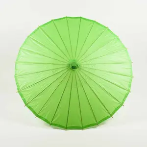32" Grass Greenery Paper Parasol Umbrella with Elegant Handle