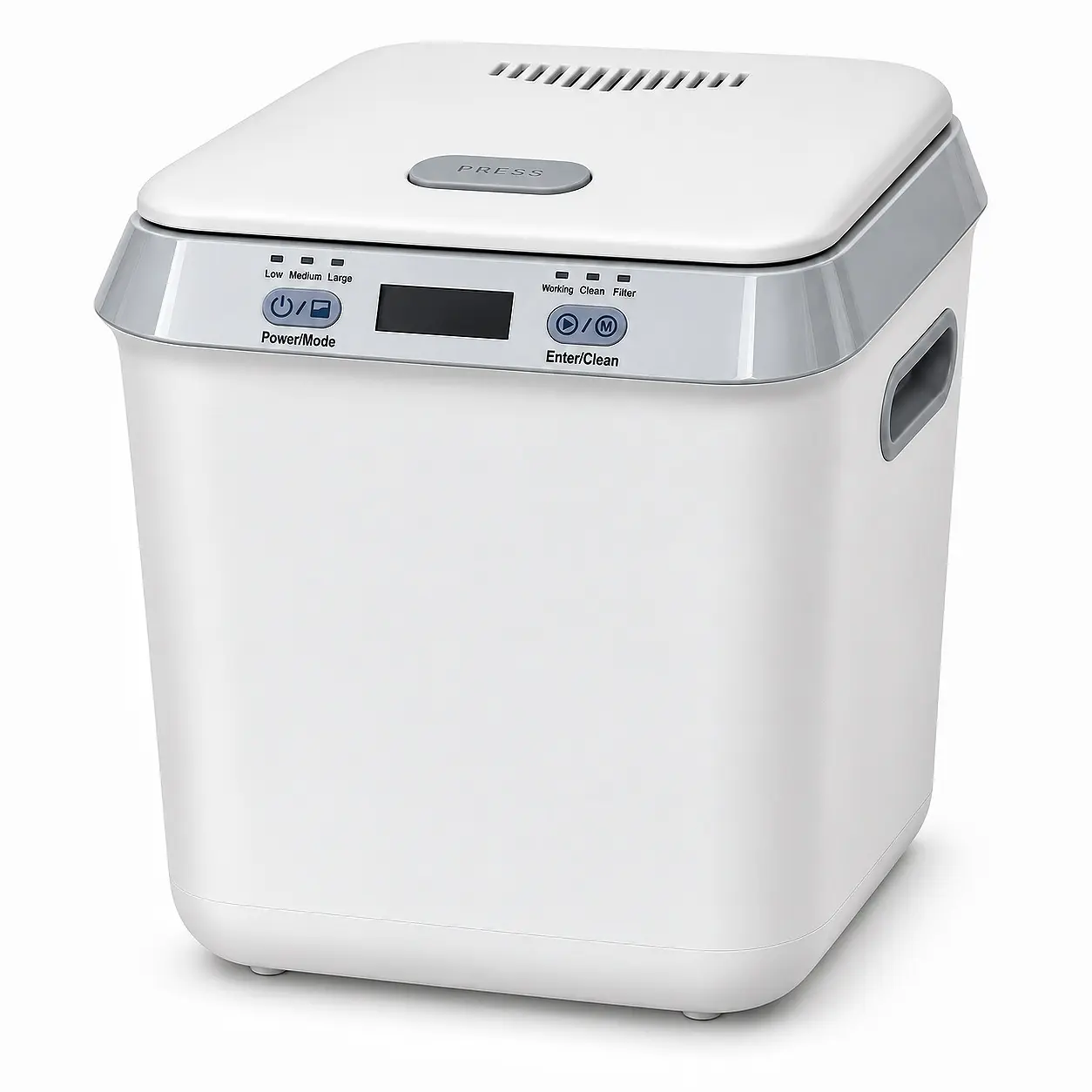 Auto-Cleaning Odor-Free Electric Composter, 2.5L Smart Kitchen Compost Bin with LED Display, Countertop Food Waste Recycler Turns Scraps into Dry Fertilizer, Indoor Outdoor Compost Machine for Home & Garden