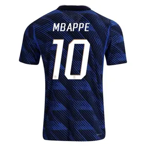 Mbappe 10 Soccer Jersey - Blue Patterned Design for Fans