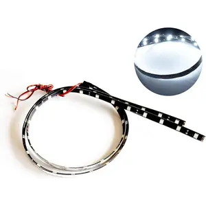 60cm 24" White Flexible LED Strips High Power Bright 5050 12 SMD  DRL Under Dash Accent Light, , Cuttable, Pack of 2