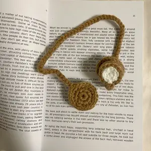 Coffee Cup and Cookie Bookmark Crochet Handcrafted Book Page Holder for Reading Enthusiasts