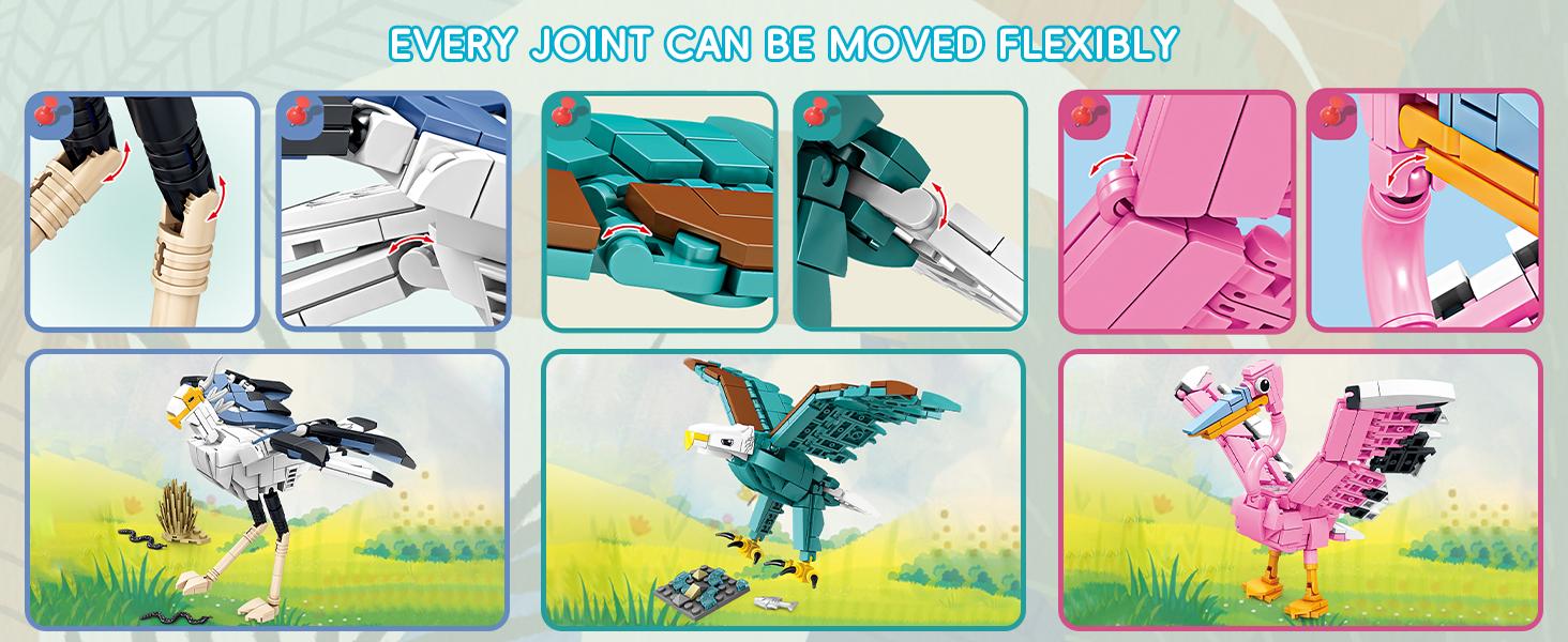Bird Building Blocks Set 8 Pack Animal Brick Toys, DIY Bird Figures Kit Toucan Crane Seagull Crow, STEM Building Set for Kids Boys Girls, Party Favors Classroom Prizes Easter Gifts Ages 6+ Bird Building Blocks Set 8 Pack Animal Brick Toys, DIY Bird Figures Kit Toucan Crane Seagull Crow, STEM Building Set for Kids Boys Girls, Party Favors Classroom Prizes Easter Gifts Ages 6+