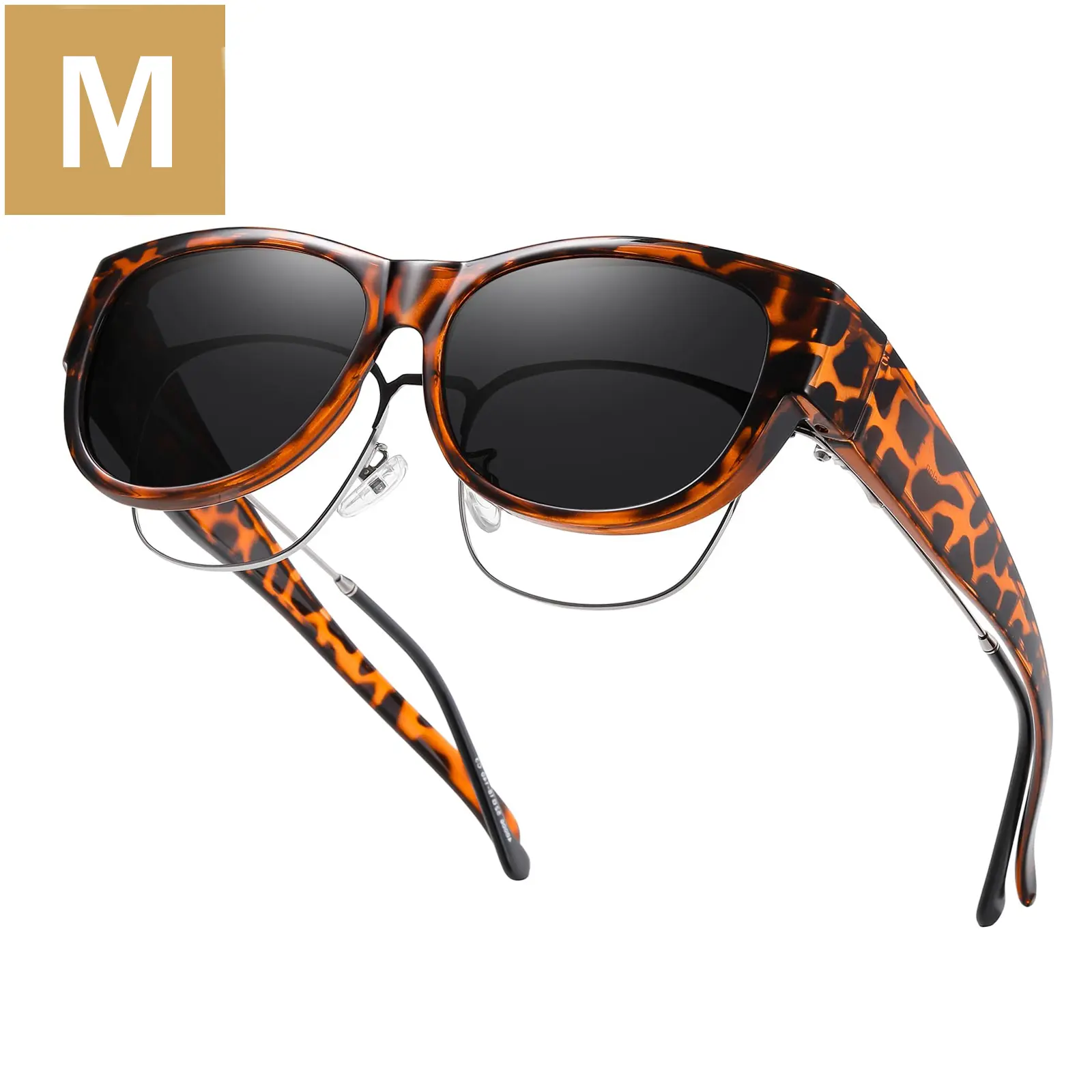 M Size Brown Tortoise Frame Grey Lens