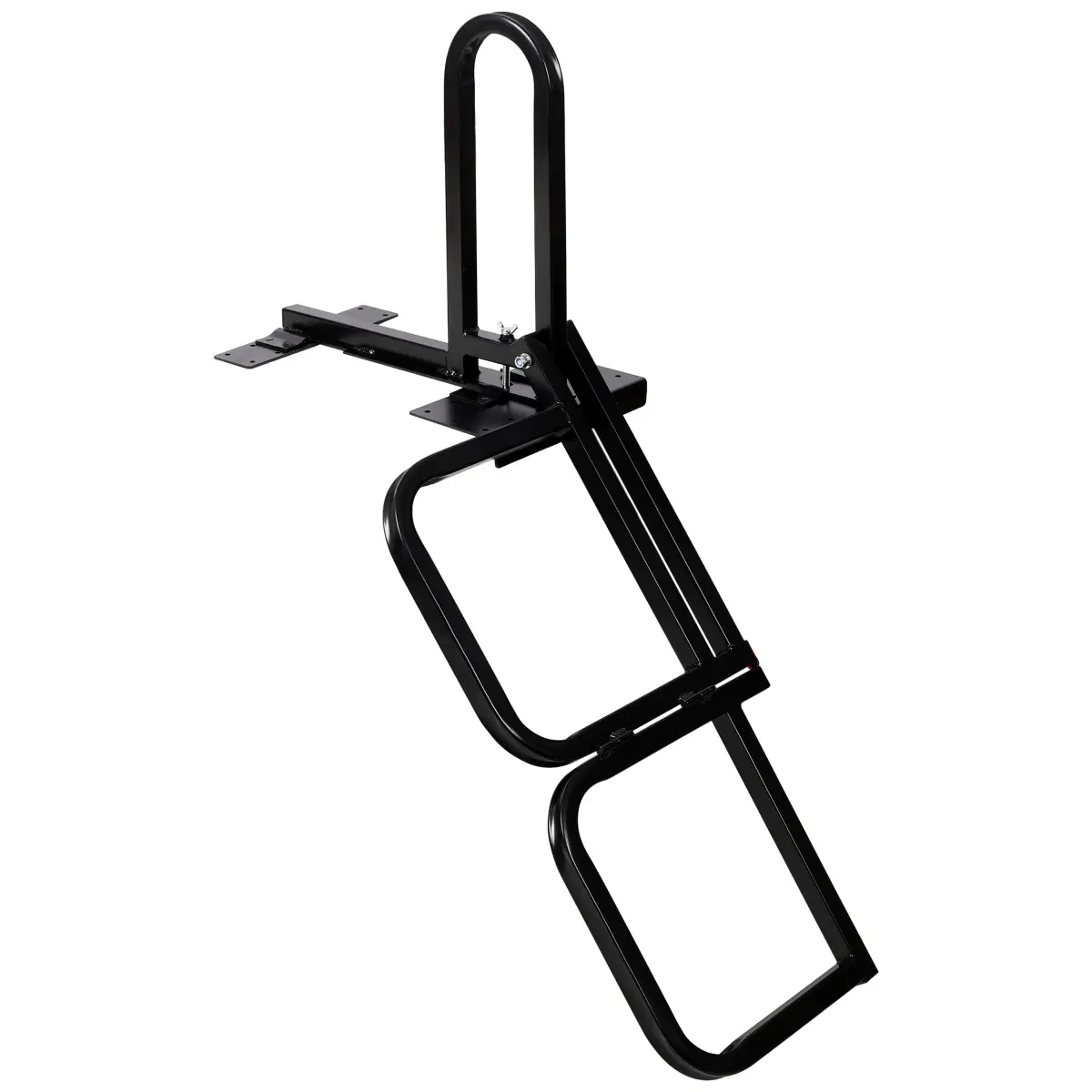 Foldable Pickup Truck Tailgate Two Step Ladder Universal Fit with Drilling Hex Screws for Easy Install Load Capacity 300 Pounds Serves to Secure Items in Truck Bed