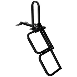 Foldable Pickup Truck Tailgate Two Step Ladder Universal Fit with Drilling Hex Screws for Easy Install Load Capacity 300 Pounds Serves to Secure Items in Truck Bed