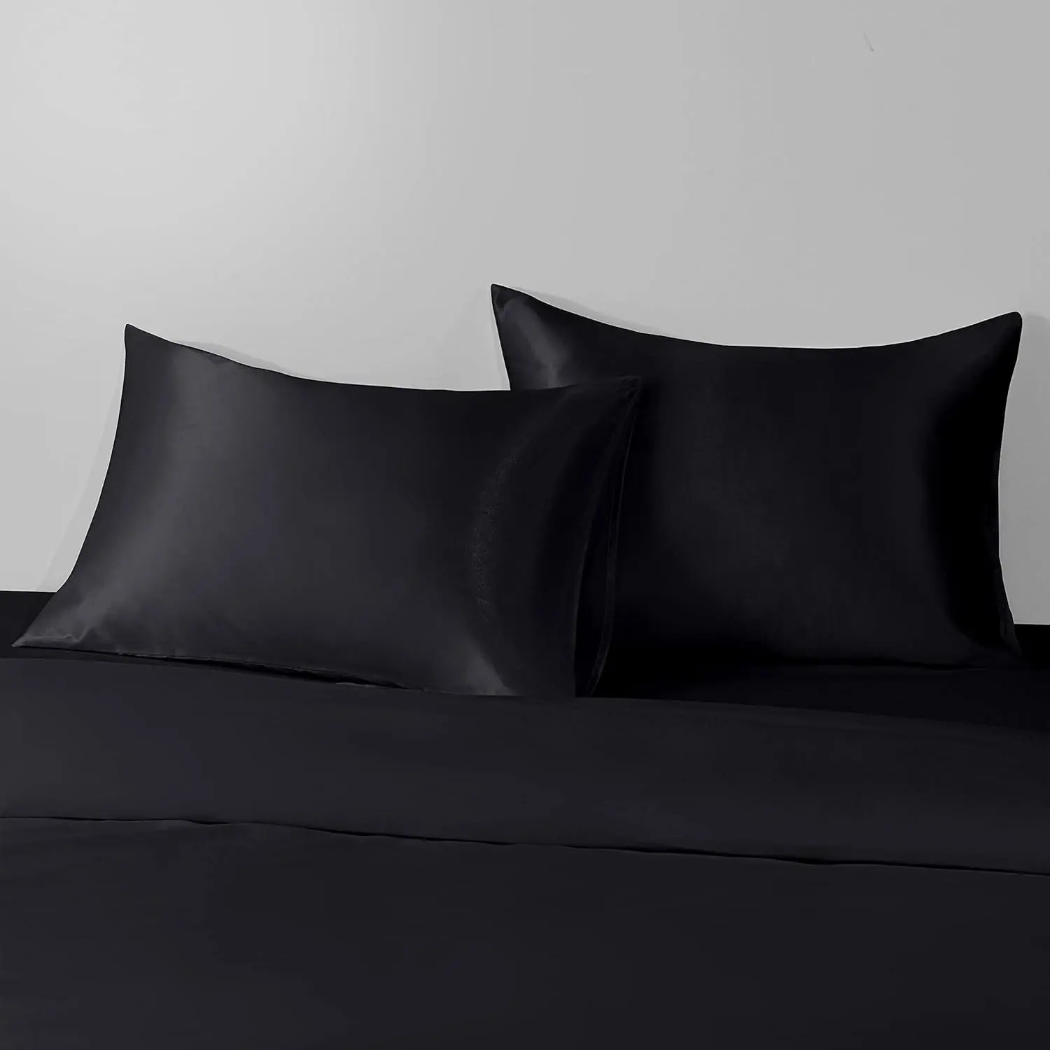 Silk Satin Pillowcases 2 Pack for Hair & Skin – Silky Soft Luxury Satin Pillow Covers, Smooth Anti-Frizz, Cooling & Breathable, Premium Quality, Hypoallergenic, Envelope Closure, Comfortable Sleep Bedding Set Standard/Queen Size