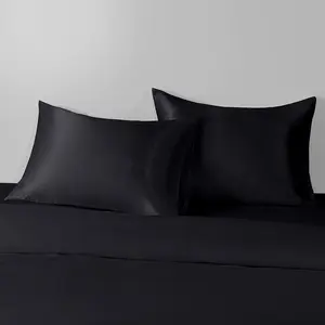 Silk Satin Pillowcases 2 Pack for Hair & Skin – Silky Soft Luxury Satin Pillow Covers, Smooth Anti-Frizz, Cooling & Breathable, Premium Quality, Hypoallergenic, Envelope Closure, Comfortable Sleep Bedding Set Standard/Queen Size