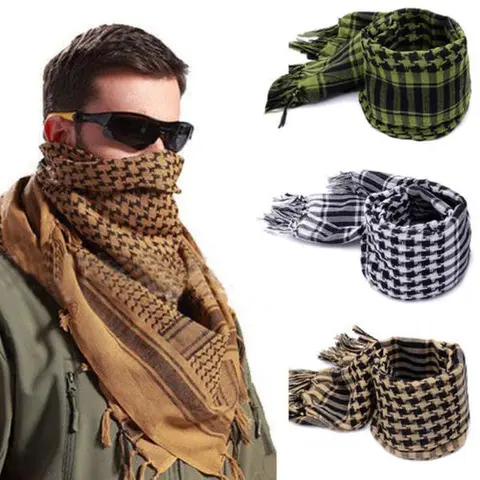 Winter Military Windproof Scarf Muslim Hijab Shemagh Tactical Shawl Arabic Keffiyeh Cotton Fashion Scarves