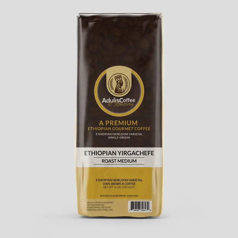 Adulis Coffee – Yirgacheffe Medium Roast - Single Origin Ethiopian Heirloom | 100% Arabica Whole Bean Specialty Coffee  | Honey, Bergamot, Floral