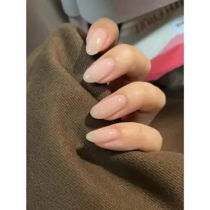 24pcs Elegant Light Pink Almond Press-On Nails – Soft & Glossy False Nails for Women’s Beauty & Style
