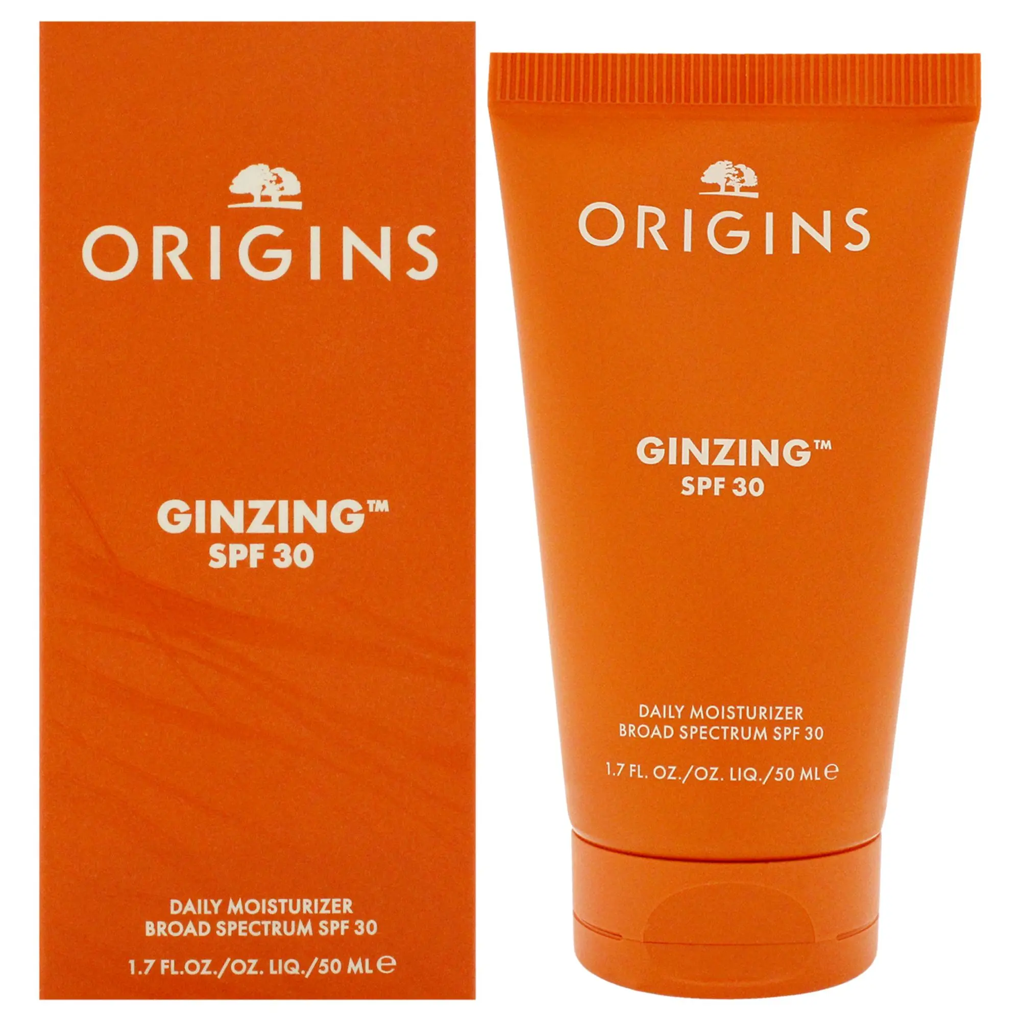 Origins Ginzing Daily Hydrating Moisturizing SPF 30 Unisex UV Protection Tube Moisturizer - 1.7 oz (50ml)