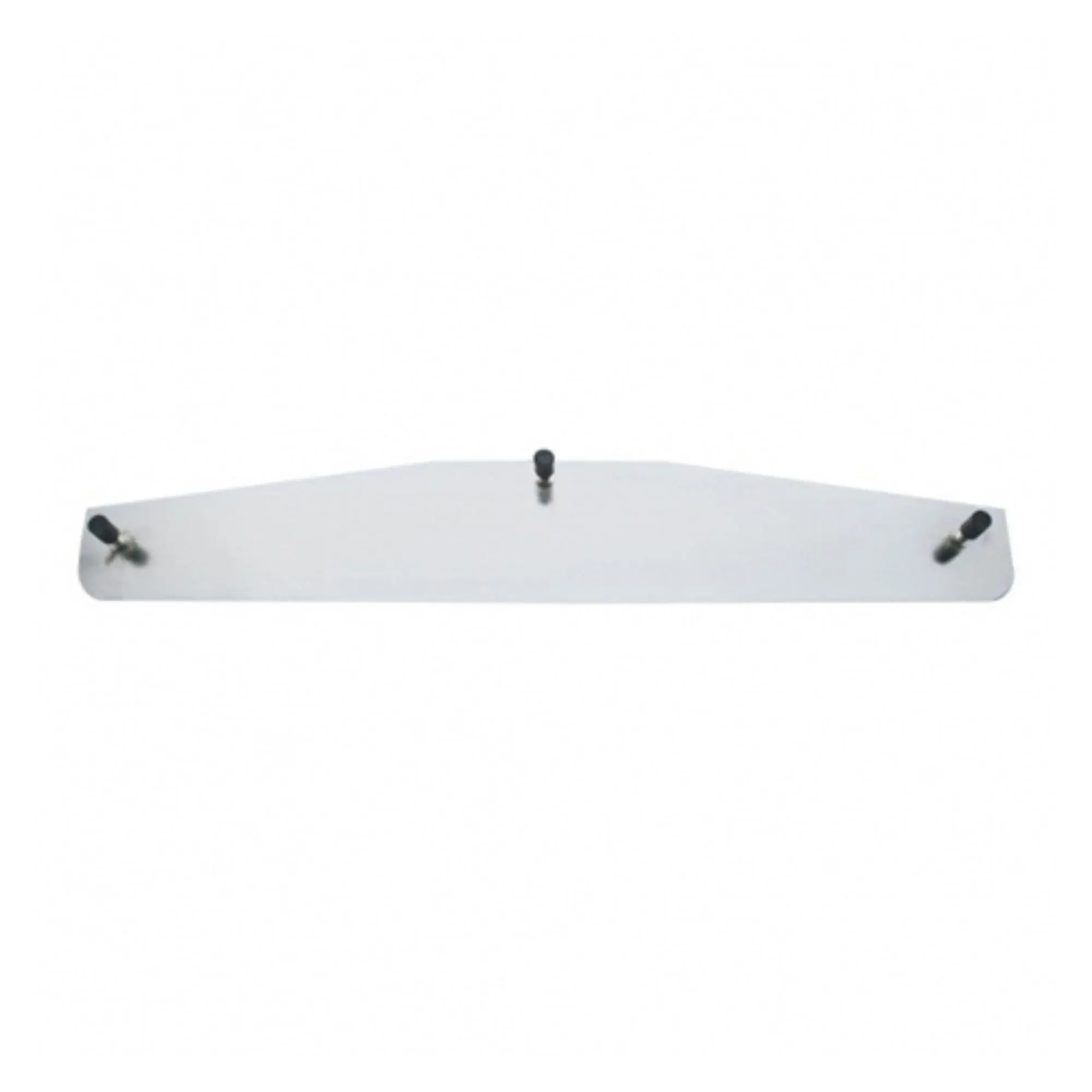 United Pacific Standard Bottom Mud Flap Plate - 304 Stainless Steel, Welded Stud, Truck Accessory, Mirror-Polished Finish, Durability, Easy Installation