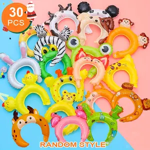 30 Cartoon Animal Hair Clip Balloons, 9.84in Tall, Kids Birthday Party Balloons, Perfect for Festival Decorations, School Events, Parties, Gifts