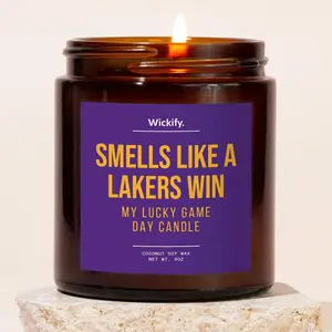 Smells Like A Lakers Win Candle, Lakers Basketball Candle, Lakers Game Day Decor, Lakers Gifts, Lakers Merch, Lakers Basketball Gift, Lakers Decor, Game Day