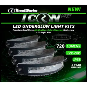 Icon UXT LED Underglow Light Kits for Automotive Roadworks, Car Decorative Underbody Light Assemby & Components
