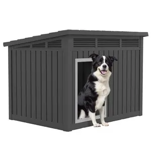 TikTokShopStockUp   WTFGO Indoor & Outdoor   Durable 、Waterproof Dog House for Medium Dogs, Easy Assembly with Ventilation & Sloped Roof   Durable